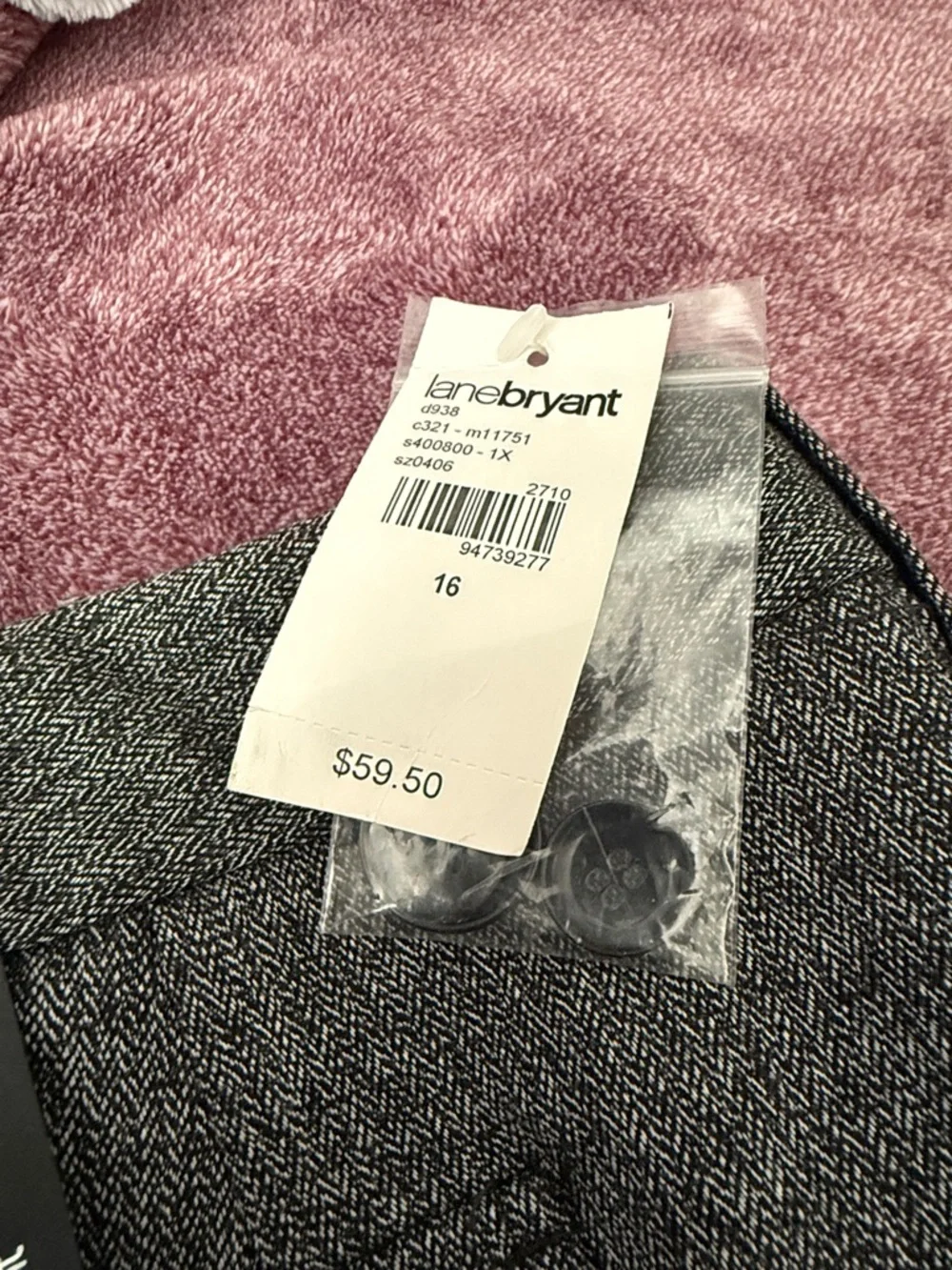 Lane Bryant Heather Gray Knit Straight Trousers - Picture 3 of 3